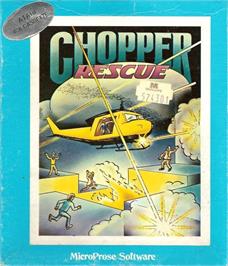 Box cover for Chopper Rescue on the Atari 8-bit.