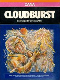 Box cover for Cloudburst on the Atari 8-bit.