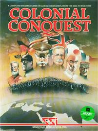 Box cover for Colonial Conquest on the Atari 8-bit.