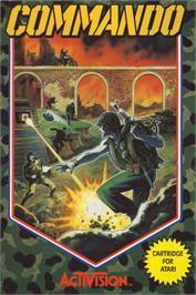 Box cover for Commando on the Atari 8-bit.