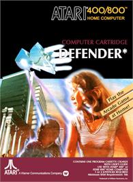 Box cover for Defender on the Atari 8-bit.