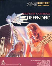 Box cover for Defender on the Atari 8-bit.