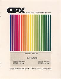 Box cover for Dice Poker on the Atari 8-bit.