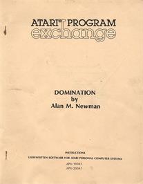 Box cover for Domination on the Atari 8-bit.