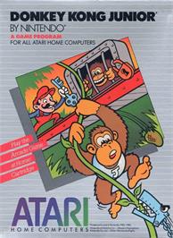Box cover for Donkey Kong Junior on the Atari 8-bit.