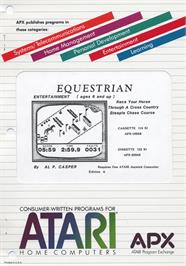 Box cover for Equestrian on the Atari 8-bit.