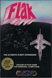 Box cover for Flak on the Atari 8-bit.