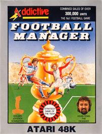 Box cover for Football Manager on the Atari 8-bit.