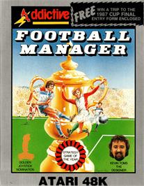 Box cover for Football Manager on the Atari 8-bit.