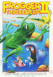 Box cover for Frogger 2: Three Deep on the Atari 8-bit.