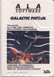 Box cover for Galactic Patrol on the Atari 8-bit.