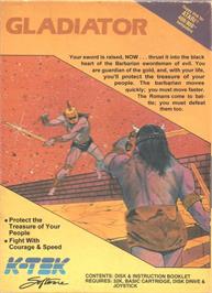 Box cover for Gladiator on the Atari 8-bit.