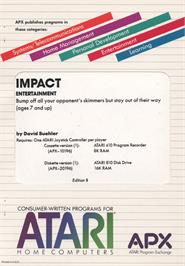 Box cover for Impact on the Atari 8-bit.