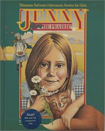 Box cover for Jenny of the Prairie on the Atari 8-bit.