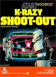 Box cover for K-Razy Shootout on the Atari 8-bit.