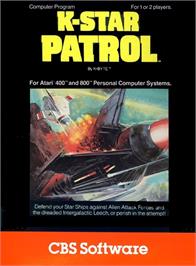 Box cover for K-star Patrol on the Atari 8-bit.
