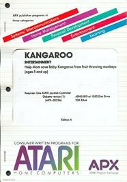 Box cover for Kangaroo on the Atari 8-bit.