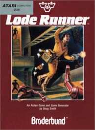 Box cover for Lode Runner on the Atari 8-bit.
