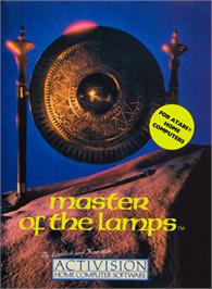Box cover for Master of the Lamps on the Atari 8-bit.