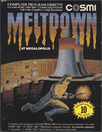Box cover for Meltdown on the Atari 8-bit.