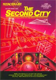 Box cover for Mercenary: Escape From Targ with the Second City on the Atari 8-bit.