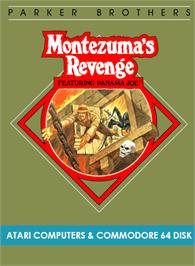 Box cover for Montezuma's Revenge on the Atari 8-bit.