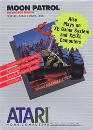 Box cover for Moon Patrol (avalon Hill) on the Atari 8-bit.