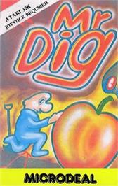Box cover for Mr. Dig on the Atari 8-bit.