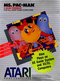Box cover for Ms. Pac-Man on the Atari 8-bit.