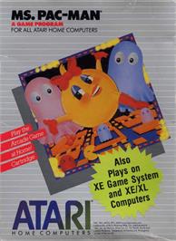 Box cover for Ms. Pac-man on the Atari 8-bit.