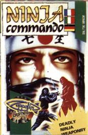 Box cover for Ninja Commando on the Atari 8-bit.