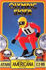 Box cover for Olympic Skier on the Atari 8-bit.