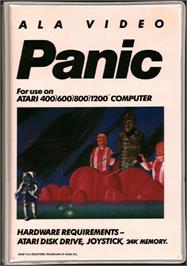 Box cover for Panic on the Atari 8-bit.