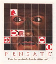 Box cover for Pensate on the Atari 8-bit.
