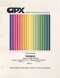 Box cover for Phobos on the Atari 8-bit.
