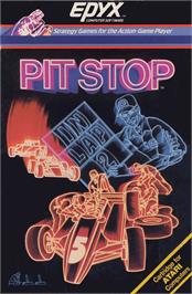 Box cover for Pitstop on the Atari 8-bit.
