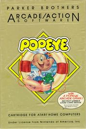 Box cover for Popeye on the Atari 8-bit.
