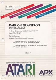 Box cover for Raid On Gravitron on the Atari 8-bit.