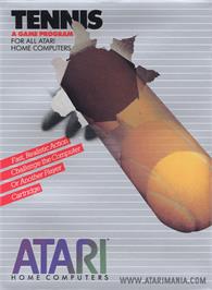 Box cover for RealSports Tennis on the Atari 8-bit.