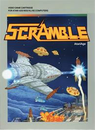 Box cover for Scramble on the Atari 8-bit.