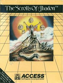 Box cover for Scrolls of Abadon on the Atari 8-bit.
