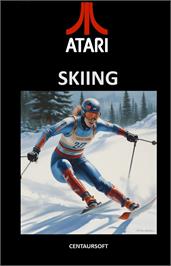Box cover for Skiing on the Atari 8-bit.