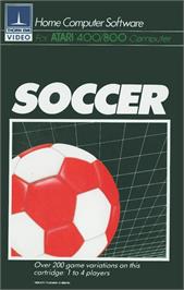 Box cover for Soccer on the Atari 8-bit.