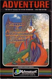 Box cover for Sorcerer Of Claymorgue Castle on the Atari 8-bit.