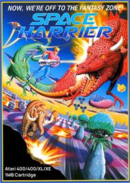 Box cover for Space Harrier on the Atari 8-bit.