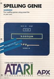 Box cover for Spelling Genie on the Atari 8-bit.