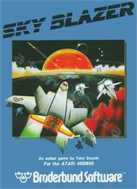Box cover for Star Blazer on the Atari 8-bit.