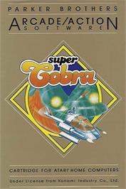 Box cover for Super Cobra on the Atari 8-bit.