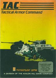 Box cover for TAC: Tactical Armor Command on the Atari 8-bit.
