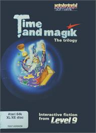 Box cover for Time and Magik - The Trilogy on the Atari 8-bit.